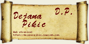 Dejana Pikić vizit kartica
